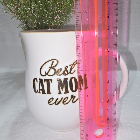 Spectrum Best Cat Mom Ever Mug White With Pink Inside Whimsy - Picture 7 of 7